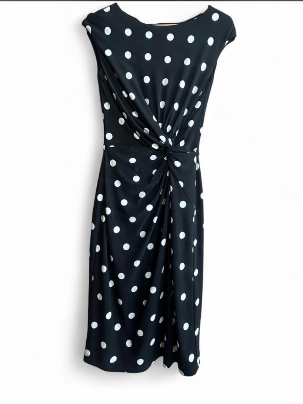 Lauren Ralph Lauren Polka Dot Black & White Dress Size 2 Classic Quiet Luxury